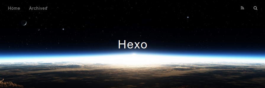 hexo默认主页